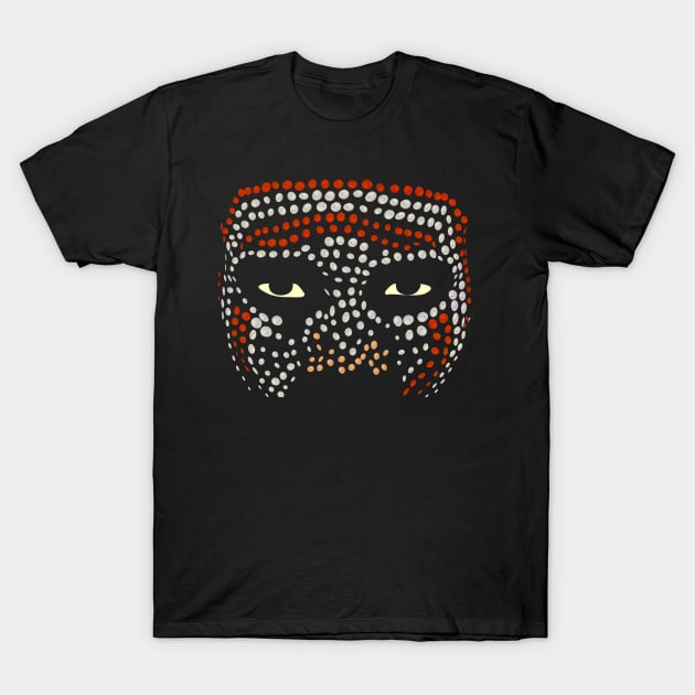 African Art Warrior Face Dots T-Shirt by ClothedCircuit